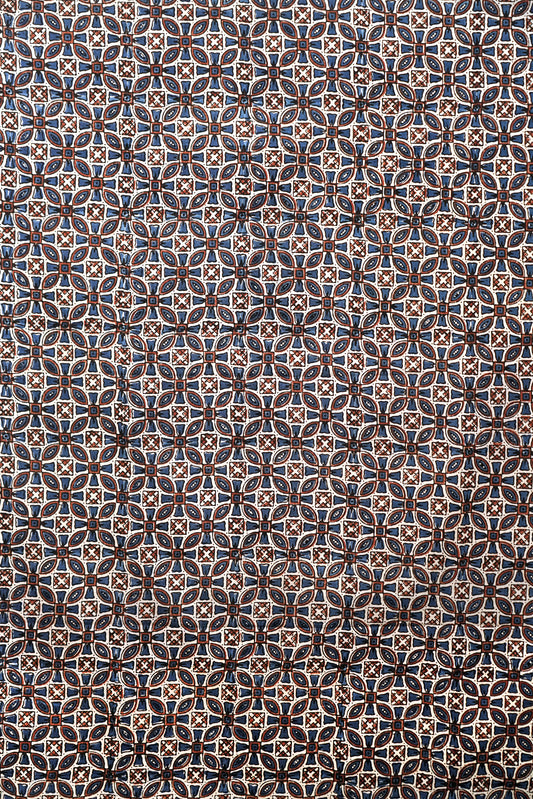 Indigo Charm Ajrak Cotton Fabric