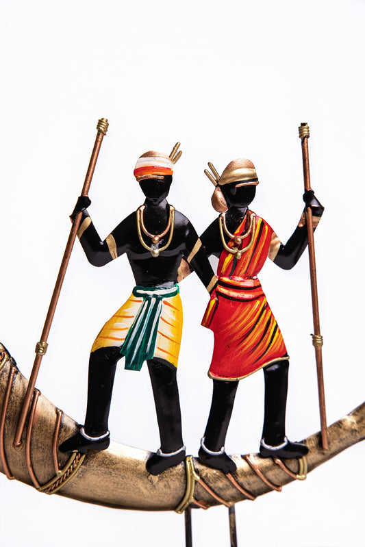 Tribal Rowers Figurine