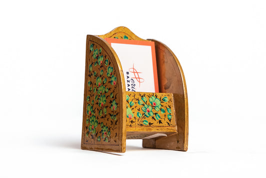Golden Bloom Card Holder