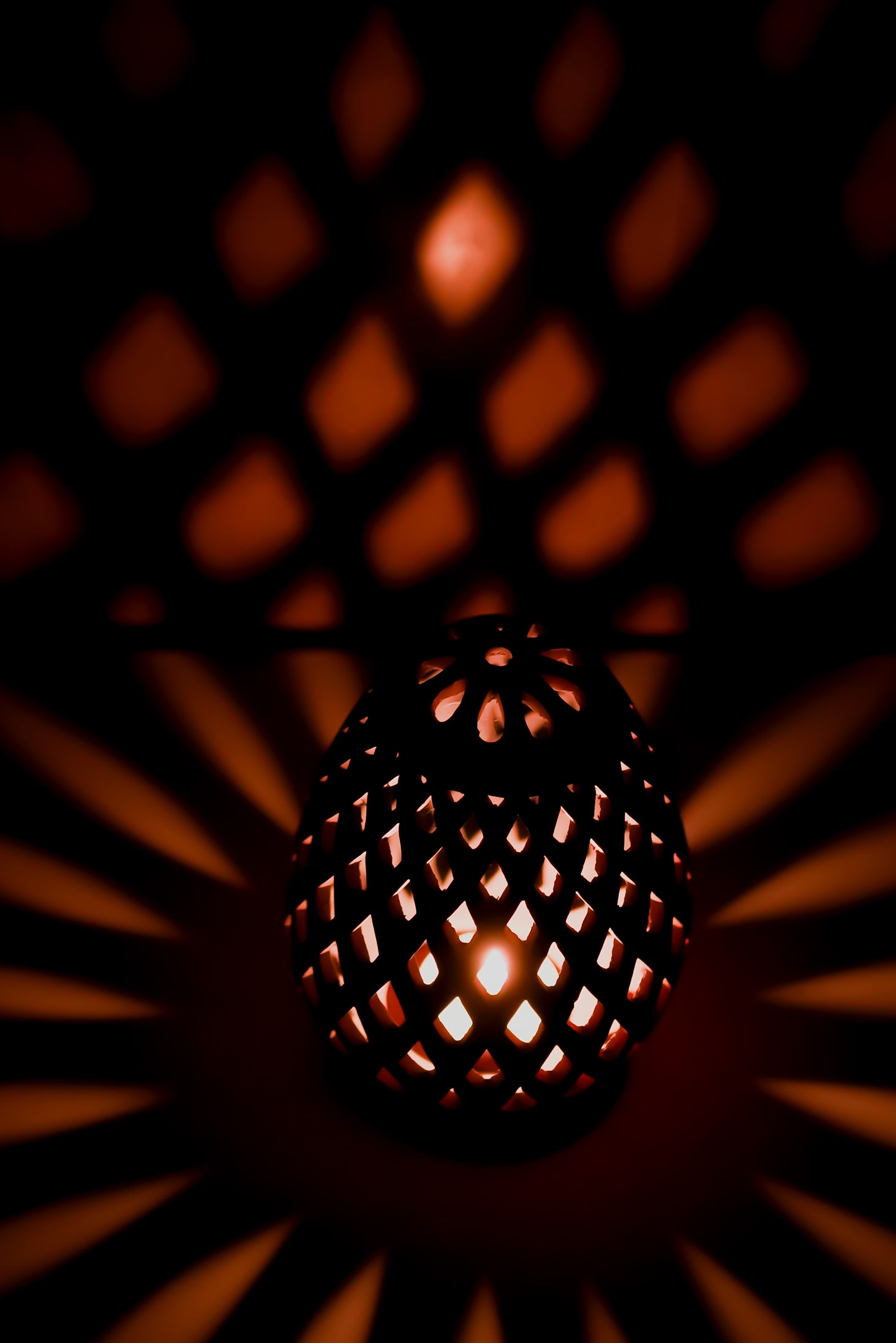 Handmade Earthen Glow T-Light – Diamond Cut Terracotta Candle Décor