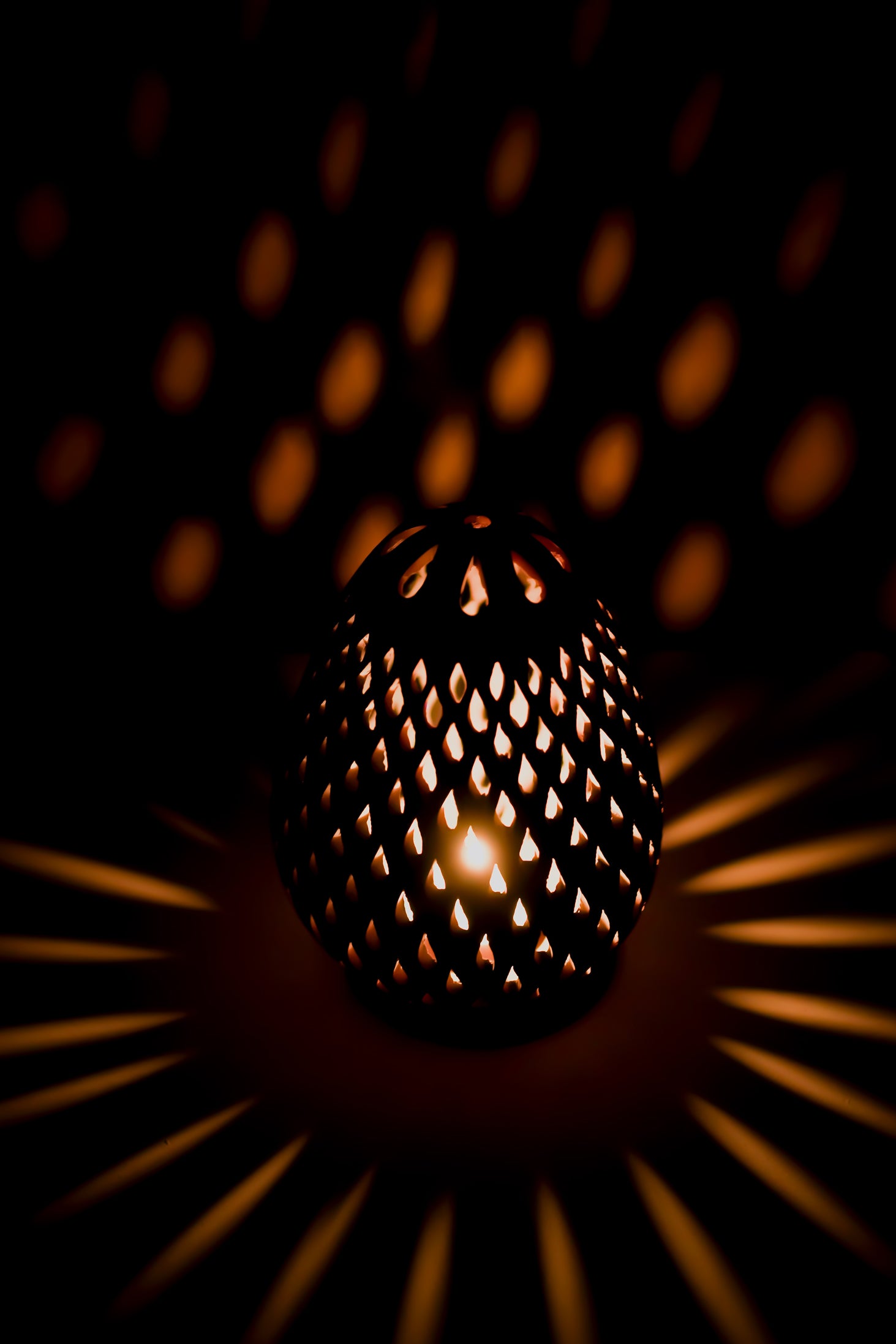 Terracotta Leaf-Cut T-Light Holder