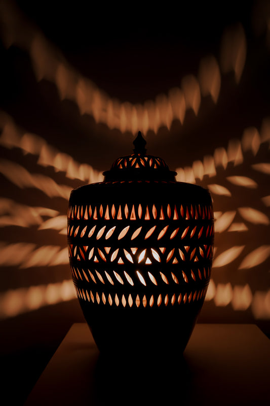 Terracotta jar Vase lamp