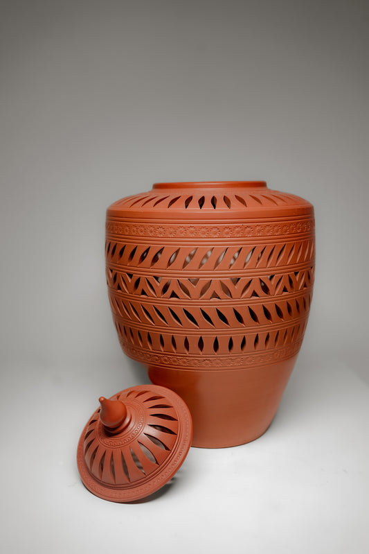 Terracotta jar Vase lamp