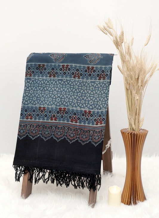 Ajrak Neel Pushp Dupatta