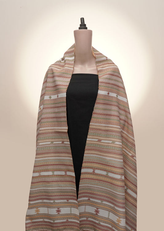 Autumn Mosaic Wool Shawl
