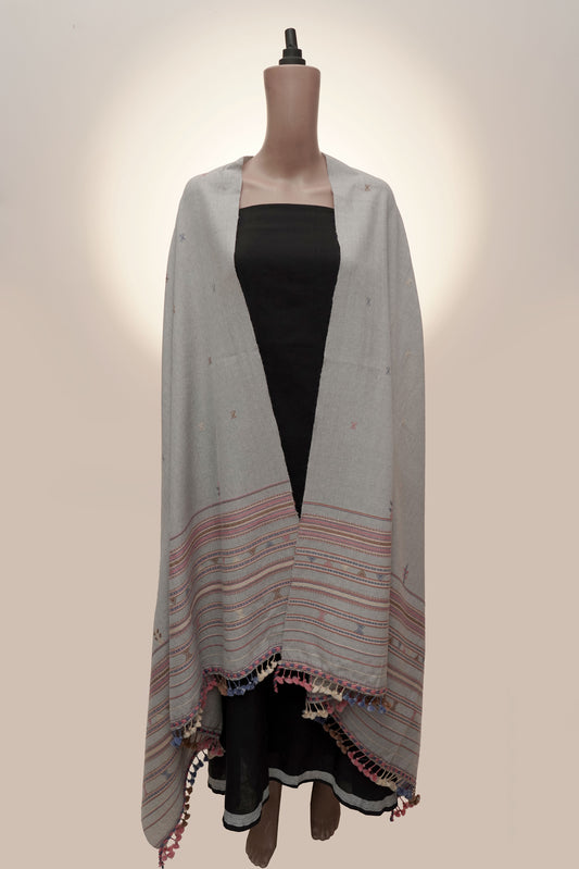Silver Lining Jalbooti Wool Shawl