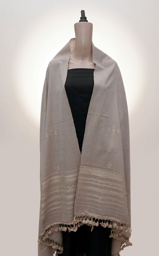 Desert Blossom Wool Mirrorwork Shawl