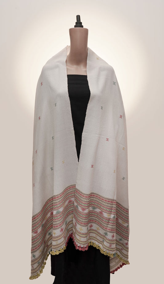Pastel Harmony Wool Shawl