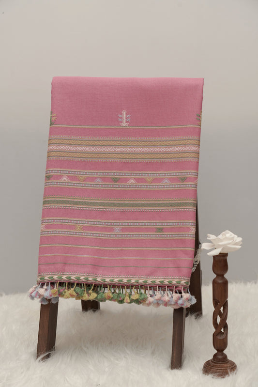 Blossom Jalbooti | Wool Handwoven Kutch Shawl