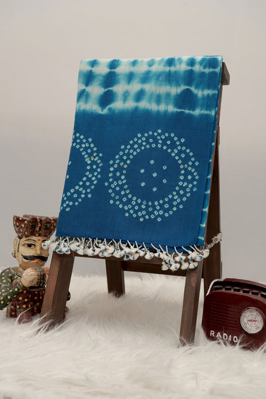 Indigo Dots | Shibori Wool Stall