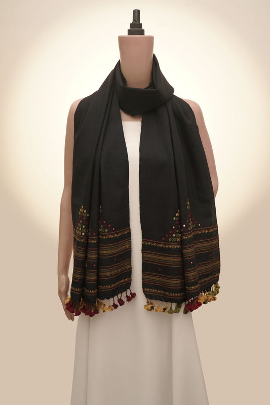 Midnight Oasis Wool Mirrorwork Stall