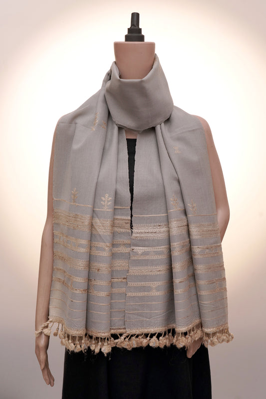 Slate Whisper Wool Handwoven Stall