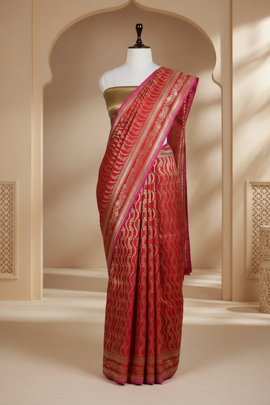Lal Gulmohar Saree