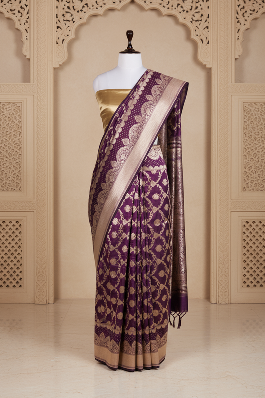 Baingani Saaz saree