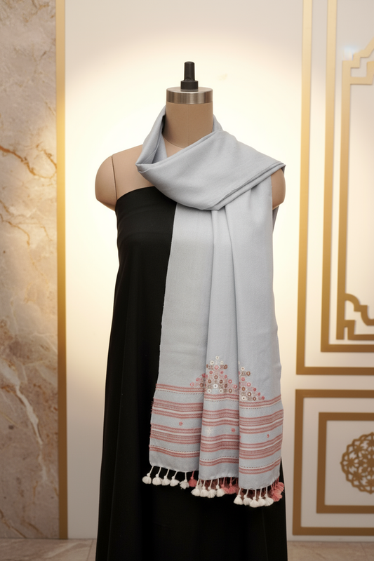 Silver Dawn Wool Mirrorwork Stall