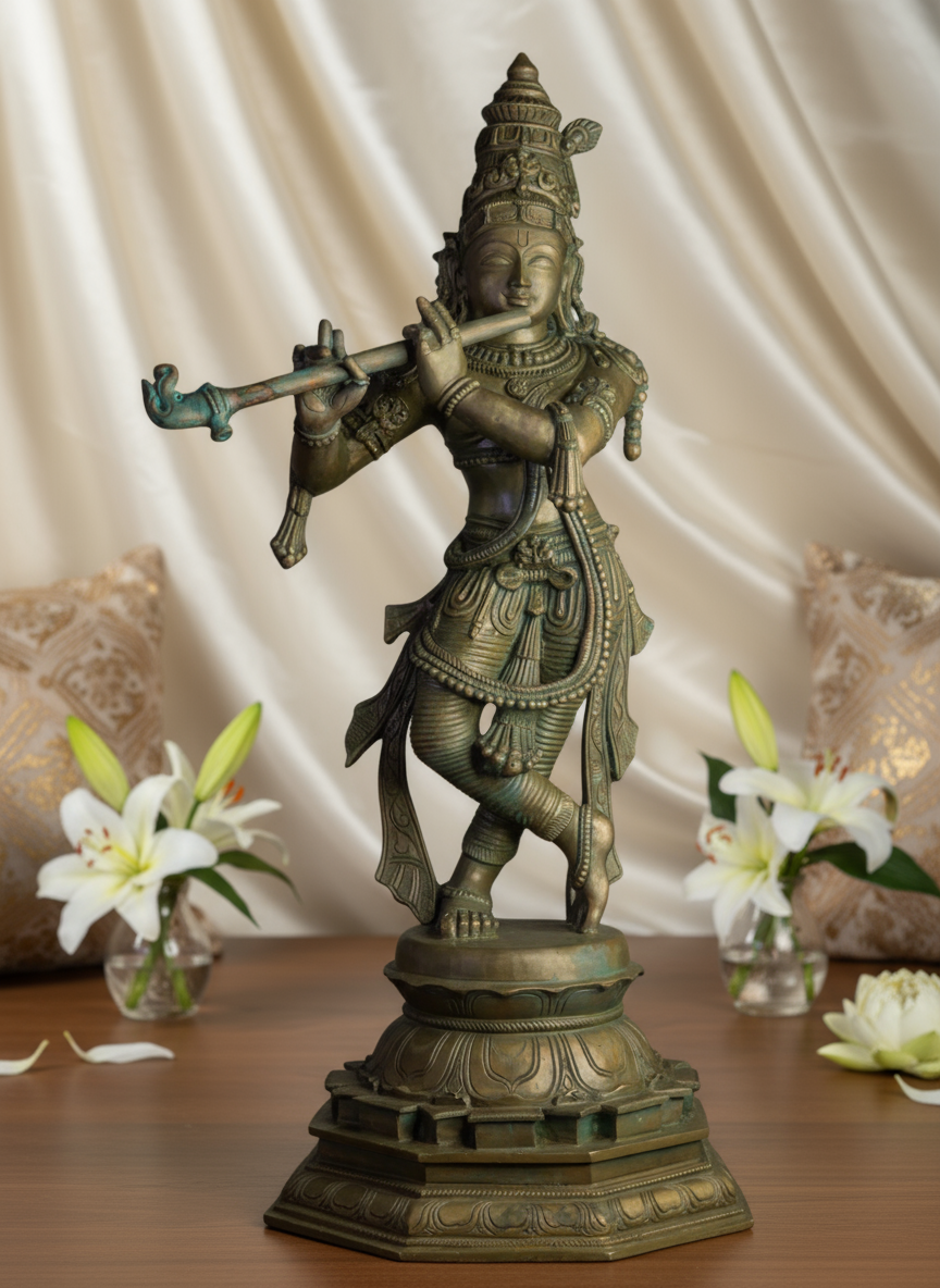 Natwar Krishna (The graceful flute-player of Vrindavan)