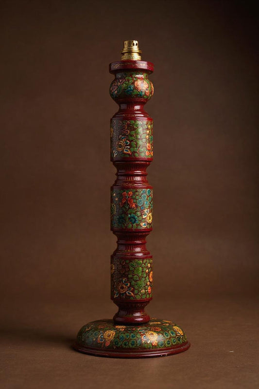 Kashmiri Crimson Blossom Lamp Base